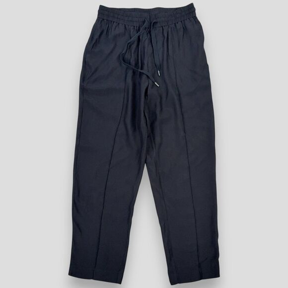 ATM Anthony Thomas Melillo 100% Silk Designer Pant Black Lightweight Women's Sm - Picture 1 of 9